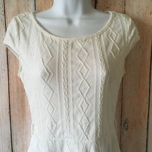 NWOT Easel Long White Capped Sleeves Dress
